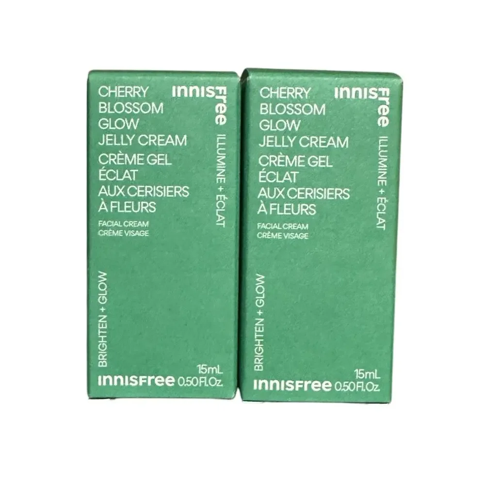 Innisfree Cherry jelly Cream Set Travel MINI New Bright Glow 15mL